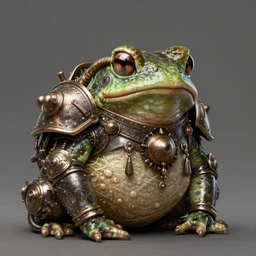 a slimy anthropomorphic toad king wearing ornate steampunk armor, smooth, intricate, elegant, digital painting, artstation, steam, grungy steel, concept art, sharp focus, octane render, illustration, art by josan gonzalez and riot studios and blizzard studios,