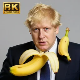 photo of boris johnson as a banana, ultra realistic details, humor, 8 k
