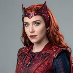 elizabeth olsen scarlet witch, portrait!!!, [ 4 k photorealism ]!!, trending on unsplash