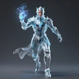a portrait of face magician in glass armor releasing spell, full height, moving forward, concept art, trending on artstation, highly detailed, intricate, sharp focus, digital art, 8 k