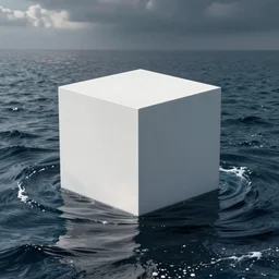 cube in the middle of the ocean by Richard Sera