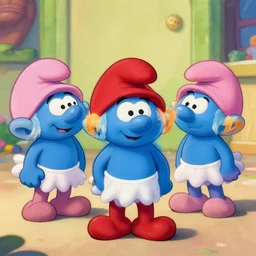 smurfs wearing tutus