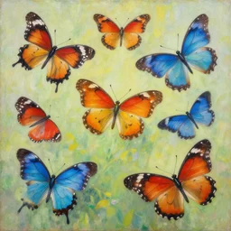 a beautiful painting of butterflies in the style of Robert Williams