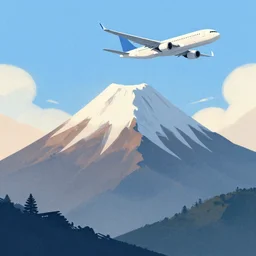 airplane mountain by dongkyu lim illustration digital art trending on artstation
