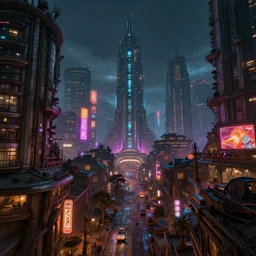 post apocalyptic dieselpunk city , highly detailed, 4k, HDR, award-winning photo, glowave neon