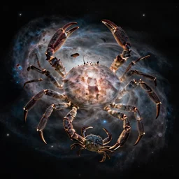 brilliant james webb space telescope photo of the crab nebula made from real crabs