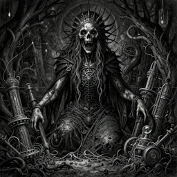 Dark art, grungy, nightmare, hyperdetailed, artstation, trending on cgsociety, ultra high quality, golden ratio, intricate artwork masterpiece, by greg rutkowski, by Gustave Dore, 8k, High contrast