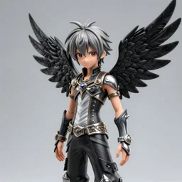 Riku Kingdom hearts with one black wing, hd, intricate, Highly detailed, video game, 8k, digital art, octane render