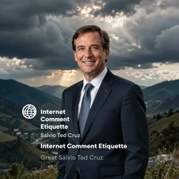 Internet Comment Etiquette Great Salvio Ted Cruz photorealistic