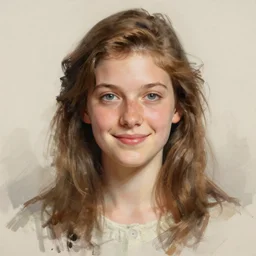 photo of evelyn de morgan with simple smile paint detailed digital artstation, portrait hd 4 k, y greg rutkowski and gaston bussiere and craig mullins and j. c. leyendecker, hd