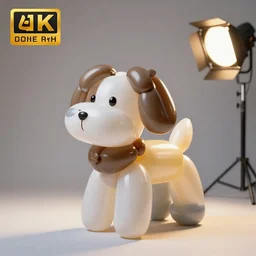 balloon art dog, studio lighting, highly detailed, 4 k