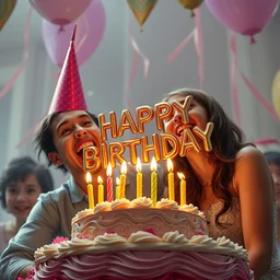 epic professional digital art of happy birthday, cheerful, fun, celebration, detailed, hdr, 4 k, leesha hannigan, wayne haag, reyna rochin, ignacio fernandez rios, mark ryden, iris van herpen, best on wlop, pixiv, stunning, gorgeous, much wow, cinematic, masterpiece