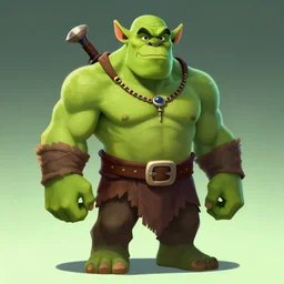 « a portrait of a muscular green orc, reddit contest winner, ilya kuvshinov, 2 d art, parallax »