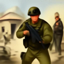 depiction of the Navy SEAL entering a house in Afghanistan background by frank miller, illustration by Ruan Jia and Mandy Jurgens and William-Adolphe Bouguereau, Artgerm, 4k, digital art, surreal, space dandy style, highly detailed, godsend, artstation, digital painting, concept art, smooth, sharp focus, illustration by Ruan Jia and Mandy Jurgens and William-Adolphe Bouguereau,