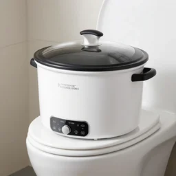 a product image, for a toilet that also works as a crockpot. the toicrock.