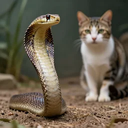 a reptilian cobra - cat - hybrid, animal photography