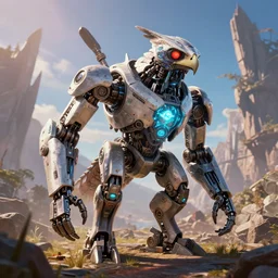 glinthawk machine mecanical creature robot of horizon forbidden west horizon zero dawn bioluminiscence global illumination ray tracing hdr fanart arstation by ian pesty and alena aenami artworks in 4 k