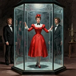 marry poppins in a glass prison, masterpiece by Edgar Maxence and Ross Tran and Michael Whelan, gustav dore, 8k, octane render