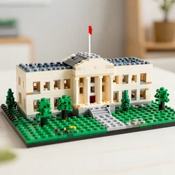 The Whitehouse made of lego at daytime, hd