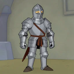 Zombie knight | Halberd and breastplate | Cartoon from 1980s | Still from television show
