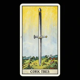 a landscape resembling the ace of swords tarot card by greg rutkowski, detailed and intricate hd painting