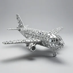 A sculpture a airplane_small made pure recycle materials diamond, Rebecca Sugar