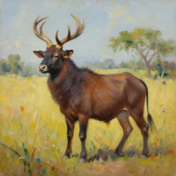 an expressive oil painting of buzor kiwa nara jun