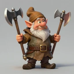 communist dwarf with two axes in hands, dungeons and dragons character, fantasy portrayal, digital art, artstation
