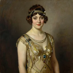 a portrait painting of a 1 9 2 0 s woman in a flapper dress, highly detailed, art by tristan eaton and artgerm and william - adolphe bouguereau