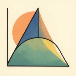 trapezoid. retro art by jean giraud. fibonacci.