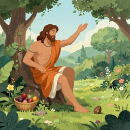 god creating man in the garden of eden
