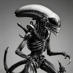 stunning fashion bw photograph of a xenomorph venom, studio light, aperture 1. 2, zeiss lens