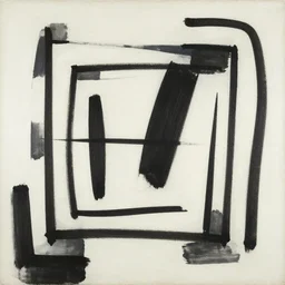 abstract primitivism minimalism art painting, lines, forms, shapes, in style of rene magritte and katsuya terada
