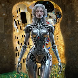 timeless cybernetic deity, intricate detail, royo, whealan, giger, klimt, hd, octane render, unreal engine,