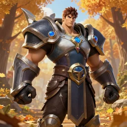 tryndamere minimalist arcane league of legends wild rift hero champions tank support marksman mage fighter assassin, design by mark ryden and pixar and hayao miyazaki, unreal 5, daz, hyperrealistic, octane render, cosplay, rpg portrait, dynamic lighting, intricate detail, harvest fall vibrancy, cinematic