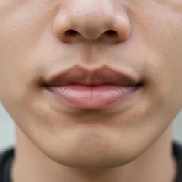 closeup headshot photo of the person with every mouth, detailed face details