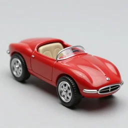 1950s red sporty electric flying hovercar 35mm 8k product photo