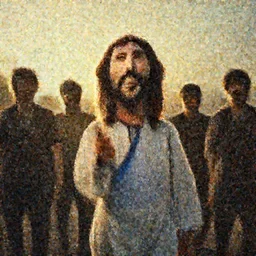 jesus gone wild, mega detailed, volumetric lighting, beautiful, golden hour, sharp focus, ultra detailed, cgsociety by Leesha Hannigan, Ross Tran, Thierry Doizon, Kai Carpenter, Ignacio Fernández Ríos, noir photorealism, film”