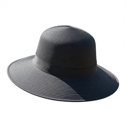 sleek sun hat, stylized 3d render, isolated on a pure white background, centered, entire object in frame, sharp focus, soft studio lighting