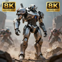 futuristic armed mech walking into battle, highly detailed, 8 k, hdr, award - winning, trending on artstation, volumetric lighting