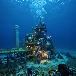 an underwater deep-sea factory