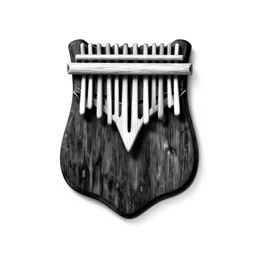 mbira wooden logo black and white