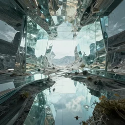 into the mirrorverse a dynamic landscape in a mirror