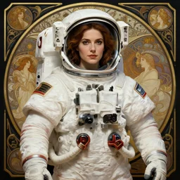 Adrianne Palicki as a beautiful astronaut, fantasy, intricate, elegant, highly detailed, centered, digital painting, artstation, concept art, smooth, sharp focus, illustration, art by artgerm and donato giancola and alphonse mucha