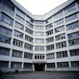 a large open building with lots of windows, a photo by kume keiichiro, featured on unsplash, constructivism, photo taken with ektachrome, photo taken with nikon d 7 5 0, high dynamic range
