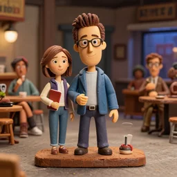 a award winning closeup photo of a stopmotion animation filming set of brooklyn nine - nine