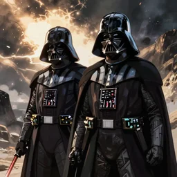 Dark Vador vs Darth Vader, anime style