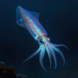bioluminescent giant squid, cinematic, dramatic lighting, digital art, artstation, greg rutkowski