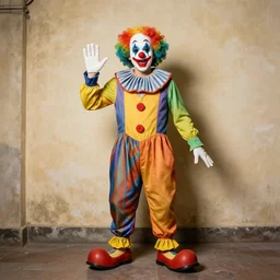 “full body photo of clown”