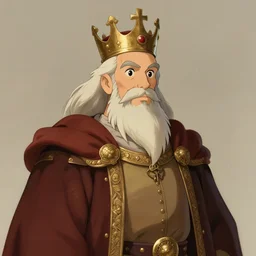 portrait of a medieval old king, artstation, cartoon, elegant, highly detailed, digital painting, concept art, smooth, sharp focus, illustration, art by studio ghibli and makoto shinkai and don bluth and fujita goro and jean giraud and atey ghailan and akihiko yoshida and tom whalen and anton fadeev, 8 k